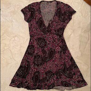 Print dress wrap around